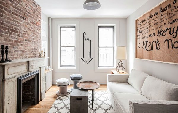 monochrome living room