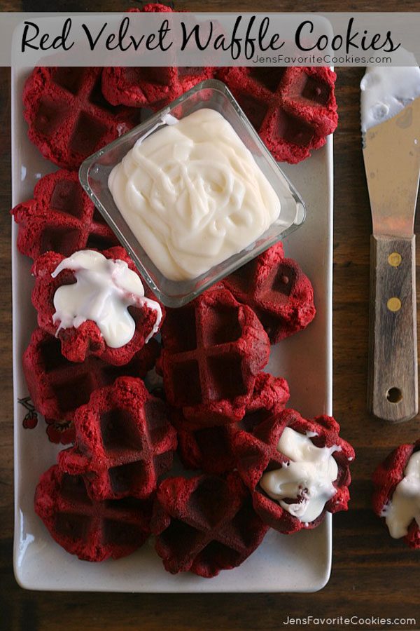 red velvet waffle cookies recipe