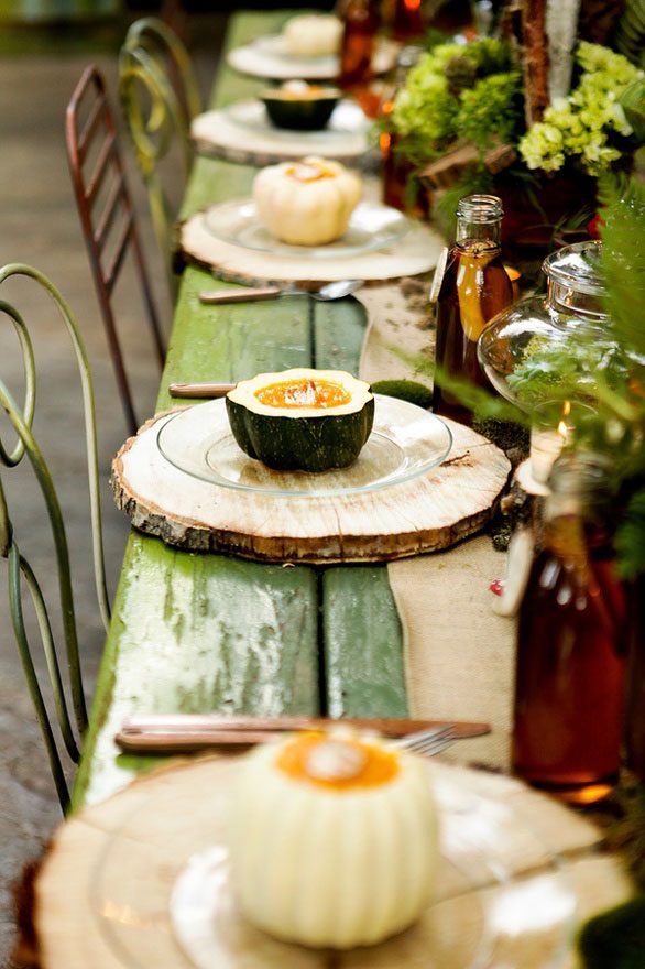 rustic fall tablescape