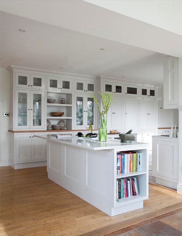 storing books in the kitchen