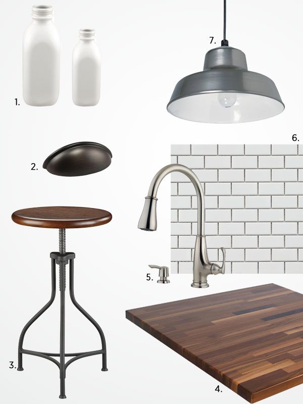 vintage industrial monochrome kitchen decor