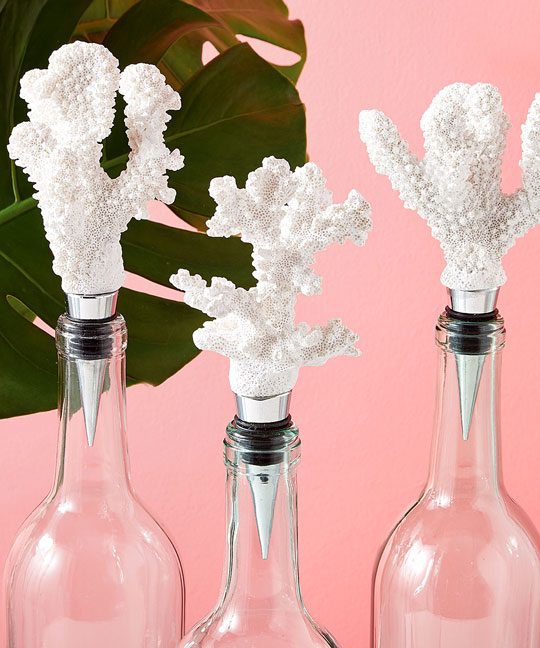 white coral bottle stopper