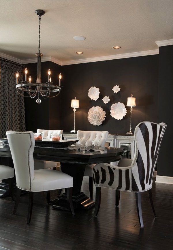 zebra dining chairs