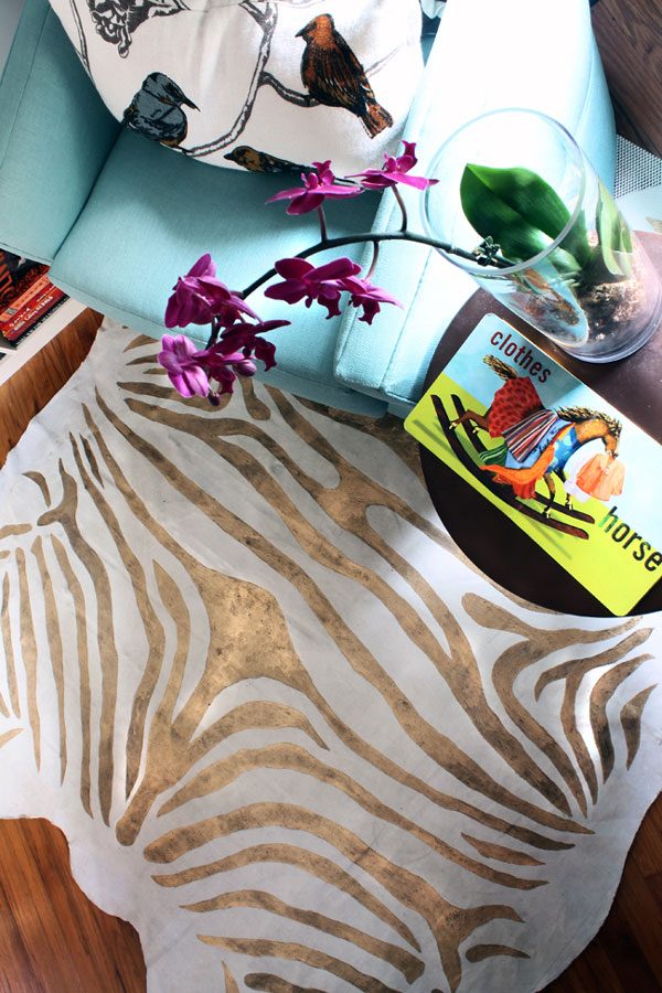 zebra print rug