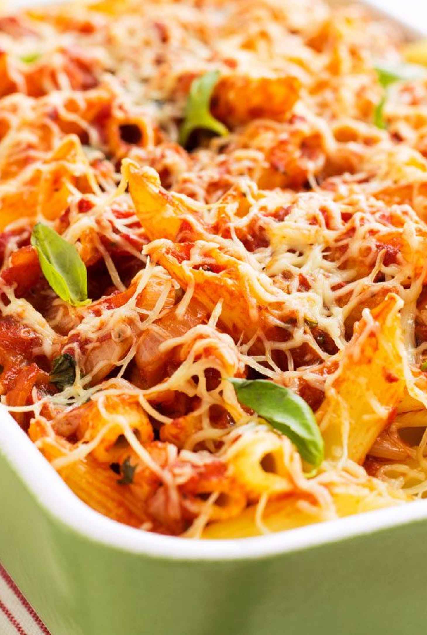 Tomato Basil Baked Penne - #recipe by #eatwell101 - https://www.eatwell101.com/tomato-baked-penne-recipe