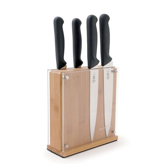 Bamboo Magnetic Knife Block