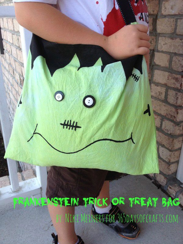 Frankenstein Halloween trick or Treat bag