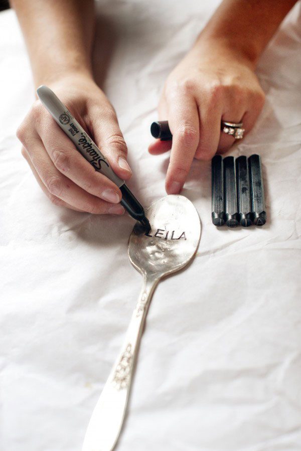 Hammered Spoon Place Card Tutorial