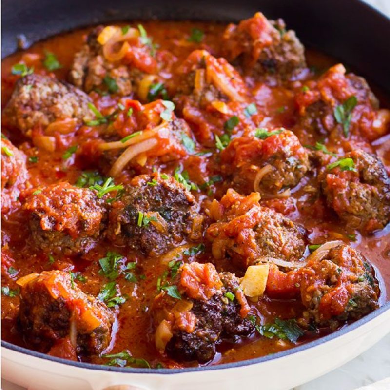 Turkey Meatballs Recipe with Spicy Tomato Sauce How to Make Turkey