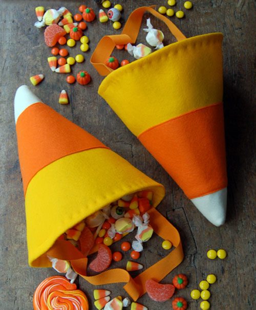 halloween candy corn bag