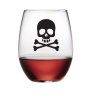 halloween skull Stemless Wine Glass thumbnail
