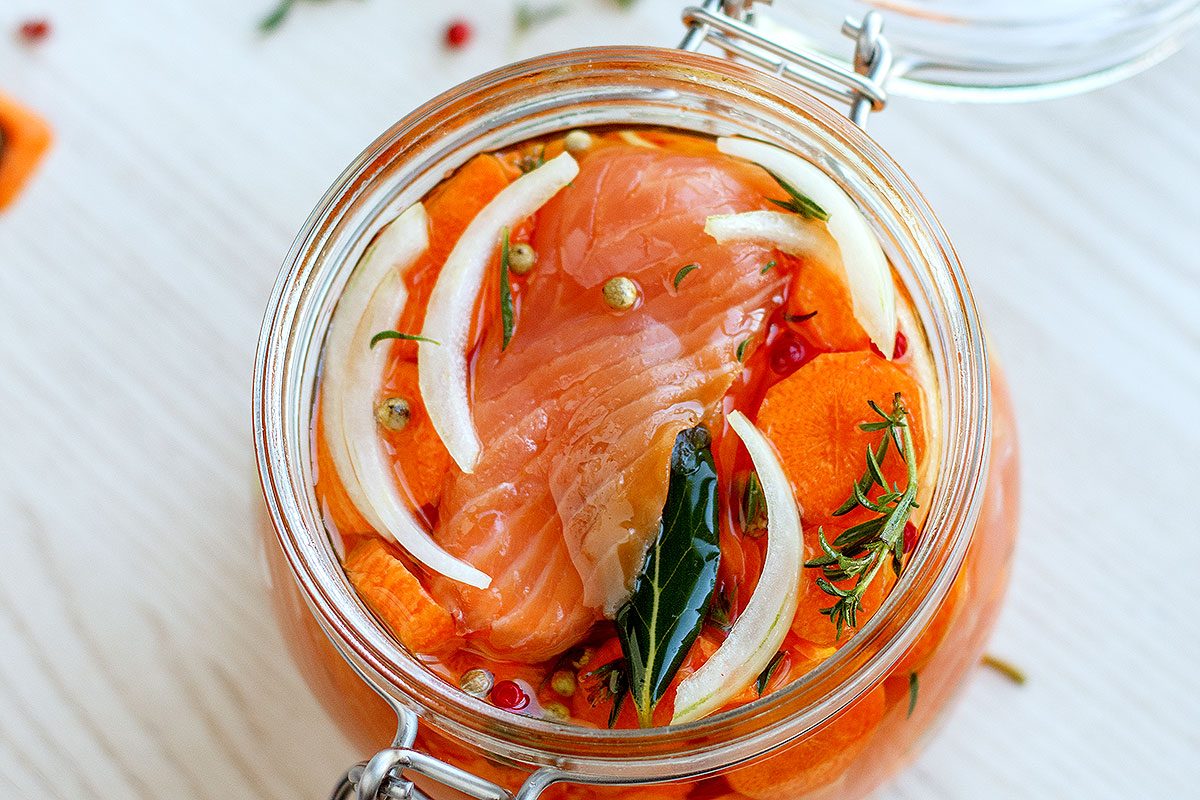 Marinated Smoked Salmon with Herbs & Carrot