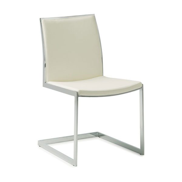 modern white dining chair