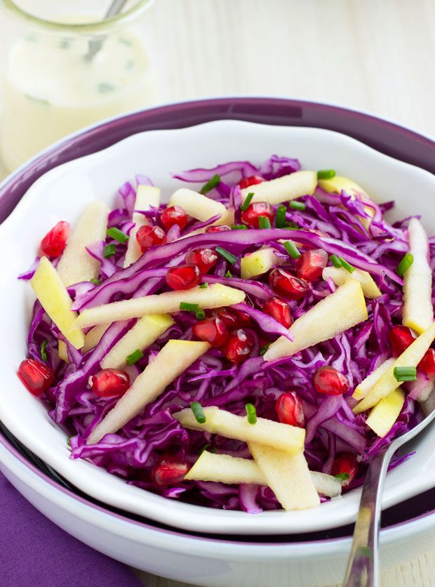 Red Cabbage Salad Recipe and Apple Pomegranate — Eatwell101