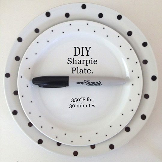 sharpie plate diy
