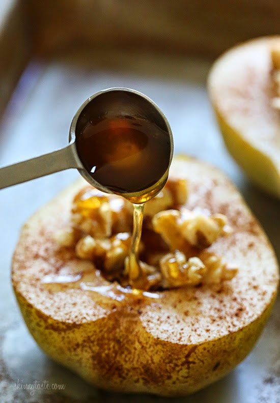 Baked Pears with Walnuts and Honey