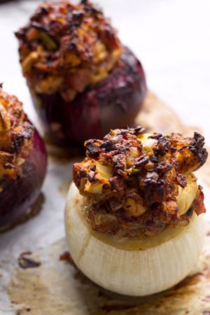 Baked Sausage Stuffed Onions Recipe