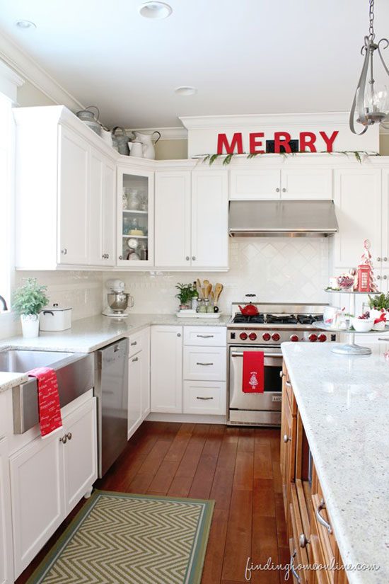 Bright Christmas Kitchen