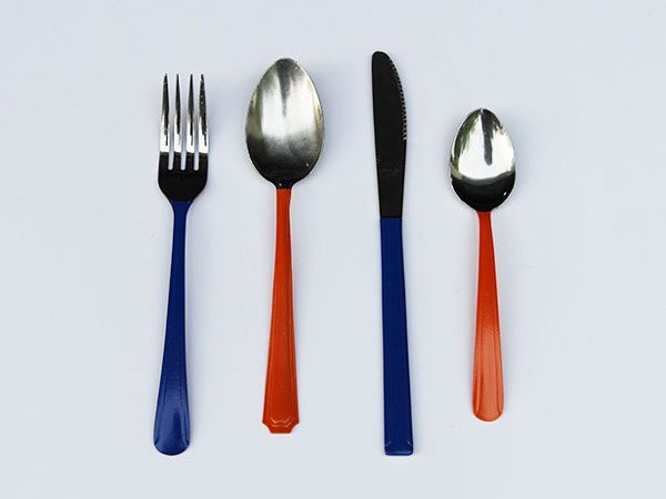 Silverware Cobalt and Tangerine