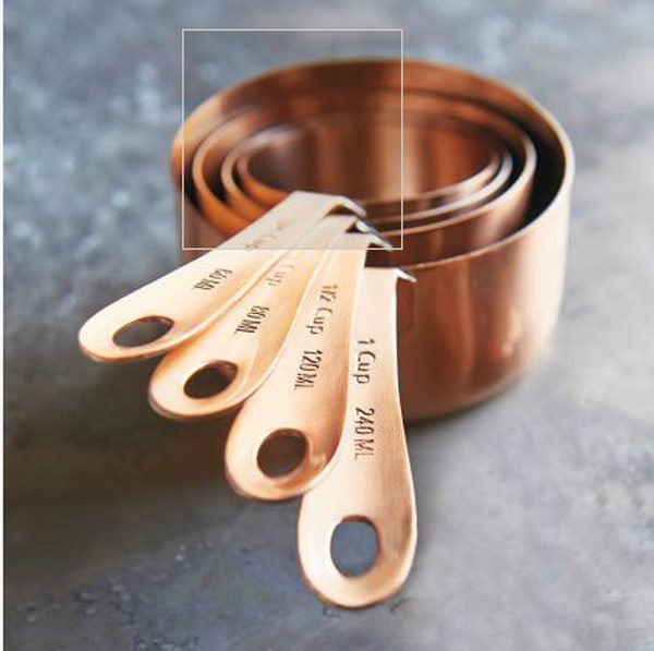 copper measuring cups