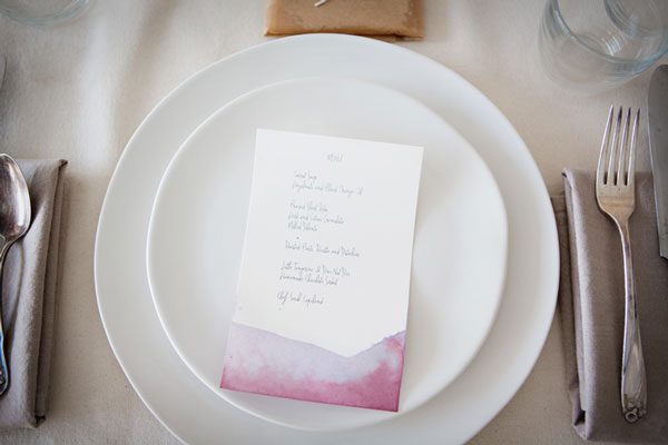 dyed menu card