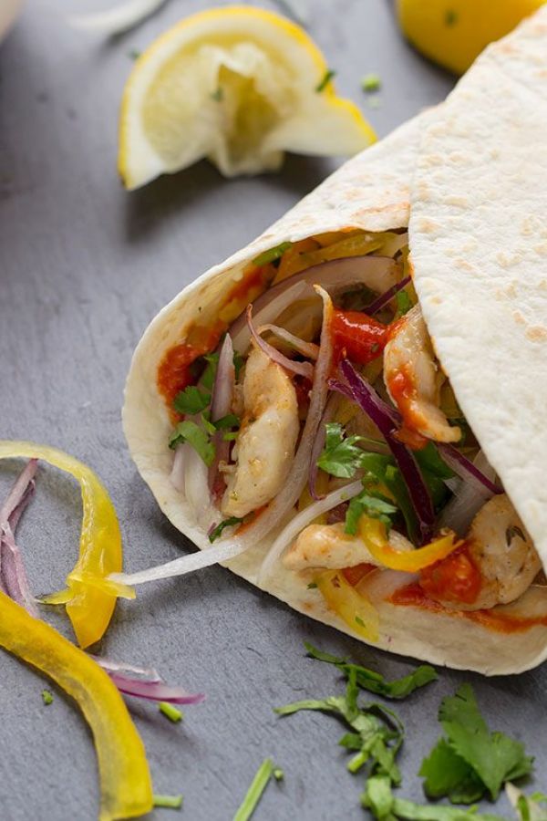 Healthy Chicken Salad Wraps - #recipe by #eatwell101 - https://www.eatwell101.com/easy-chicken-salad-wraps-recipe