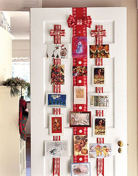 holiday cards door display