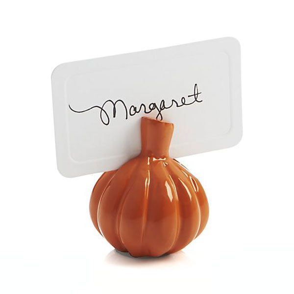 pumpkin placecard holder