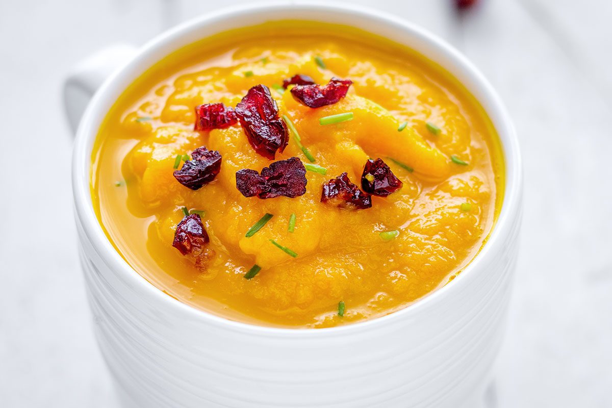 Curried Cranberry Carrot Soup