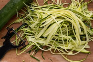 Oven Roasted Salmon with Zucchini Noodles