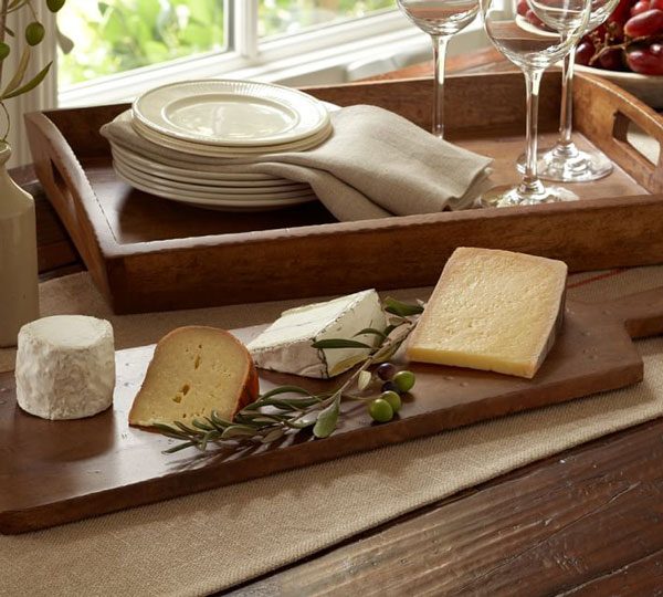 vintage long wood cheese board