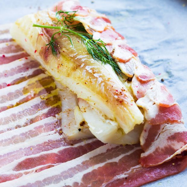 Bacon wrapped fish recipe