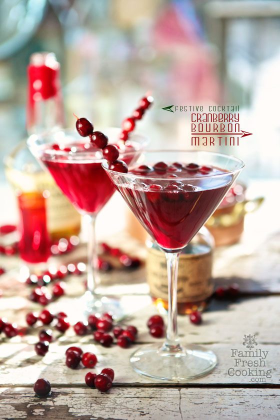 Maple Cranberry Bourbon Martini