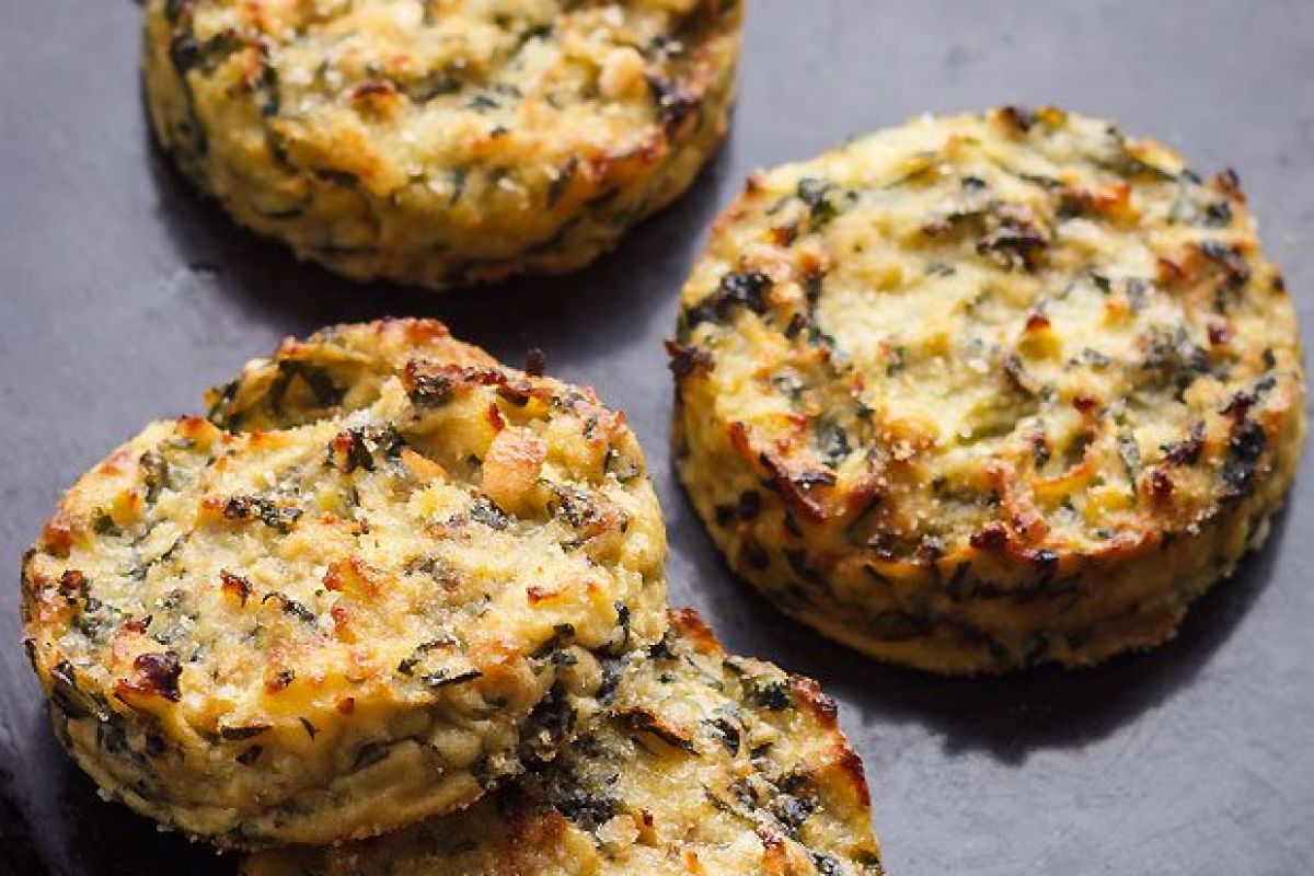 Baked Swiss Chard Potato Cakes