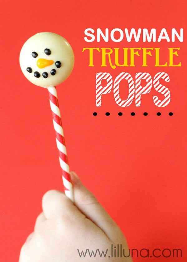 Snowman Truffle Pops