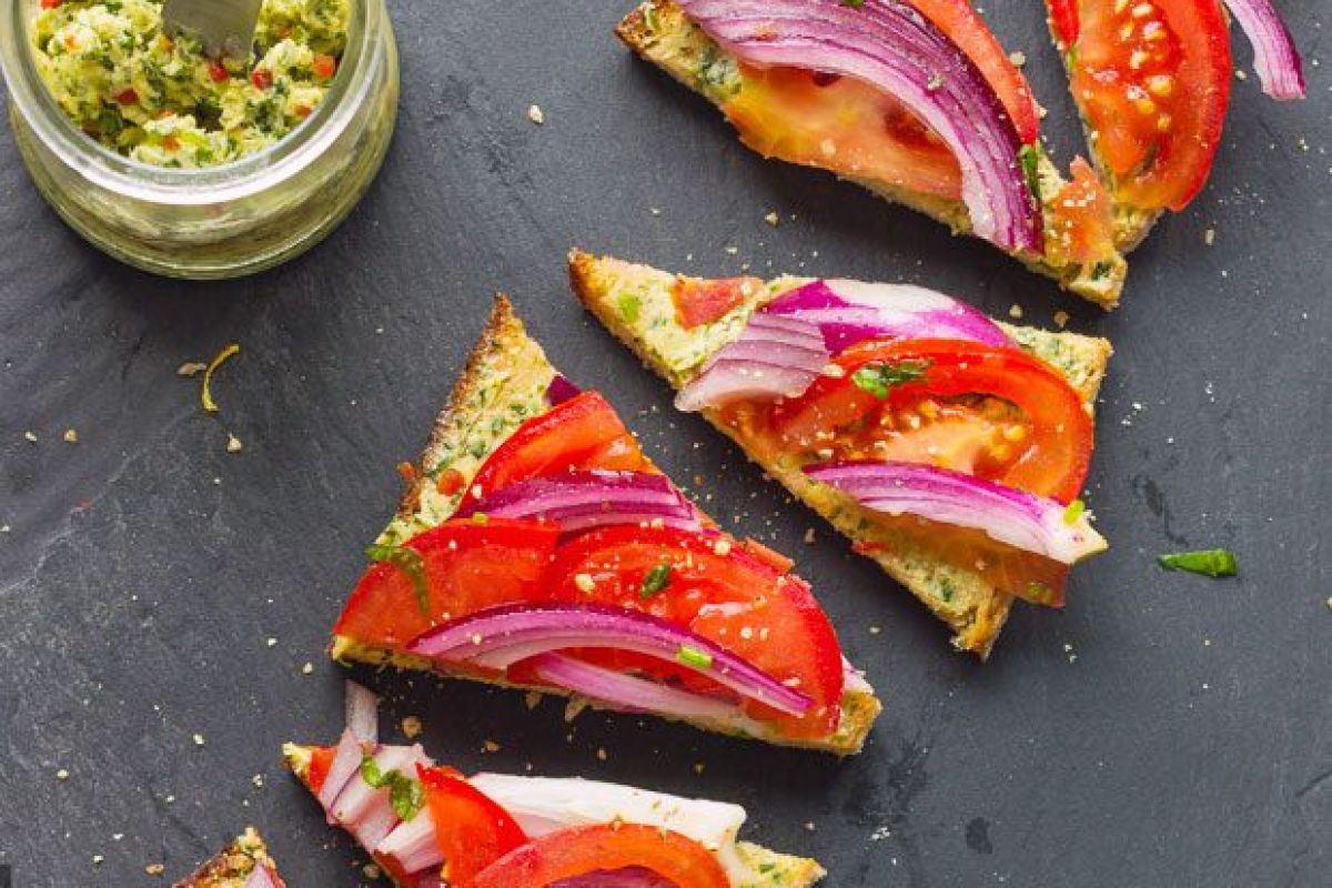Herb Butter Tomato Bruschetta Recipe