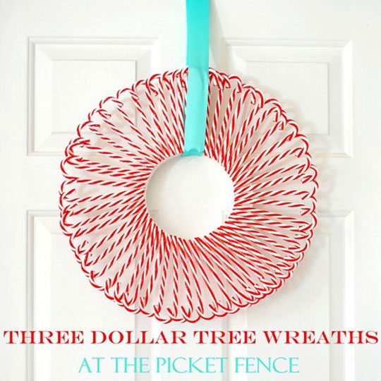 candy cane wreath