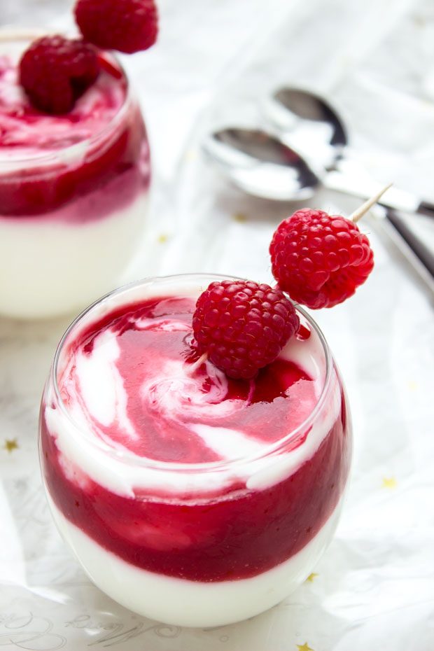 cottage cheese with raspberries