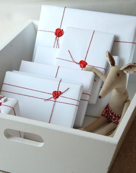 diy white gift wrap ideas