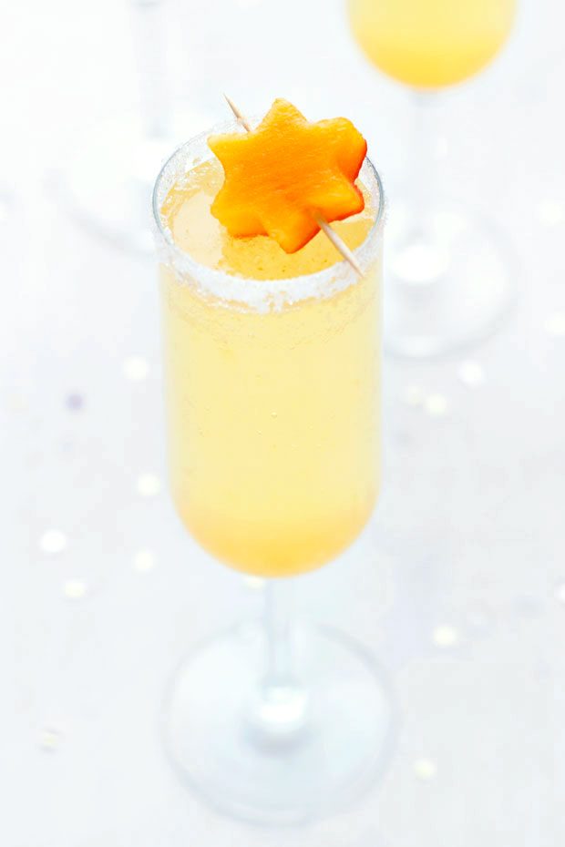Holiday Drinks: Persimmon Champagne Cocktail