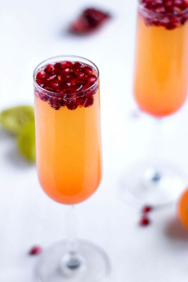 Pomegranate Champagne Cocktail