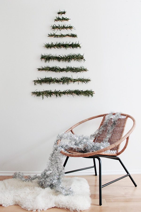 modern wall hanging christmas tree