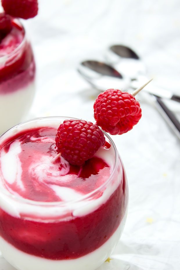 raspberries parfaits
