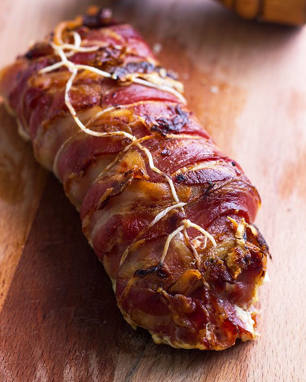 roasted bacon wrapped fish