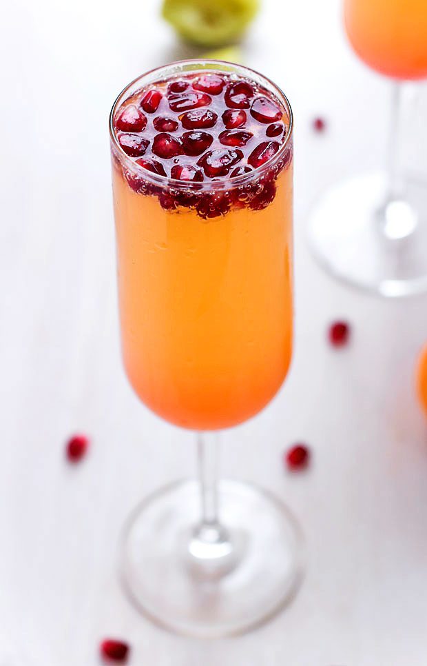 Pomegranate Champagne Cocktail