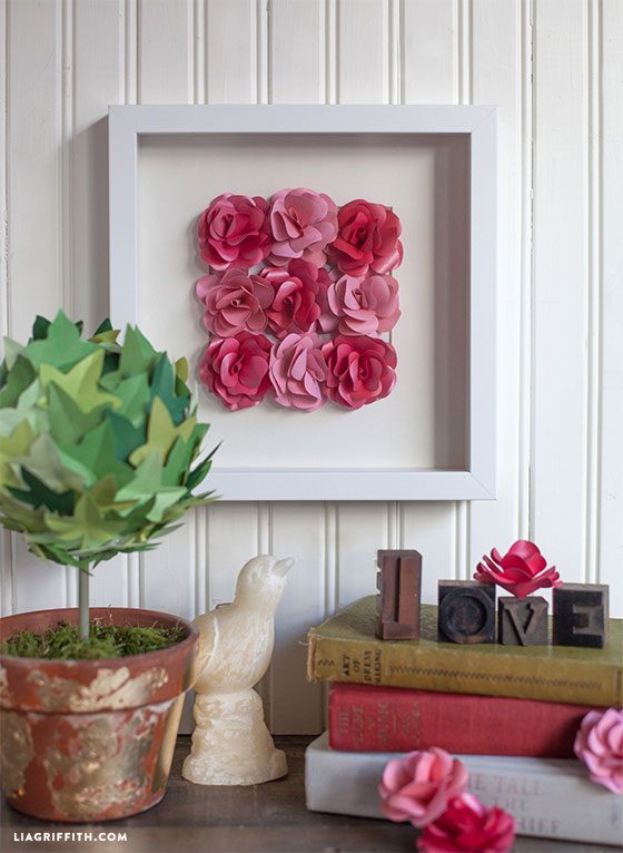 DIY Valentine Paper Art Roses