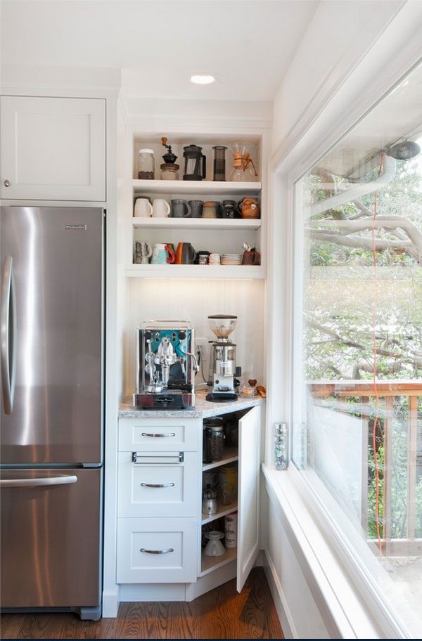 Real Life DIY Coffee Station Cabinet