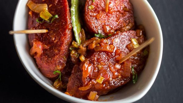 Cider Glazed Chorizo Tapas - #recipe by #eatwell101 - https://www.eatwell101.com/apple-cider-glazed-chorizo-tapas
