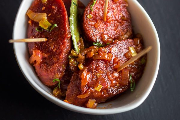 Cider Glazed Chorizo Tapas