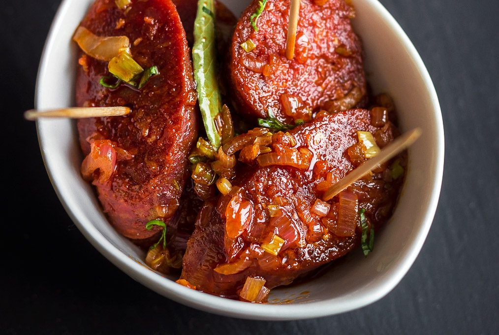 Cider Glazed Chorizo Tapas